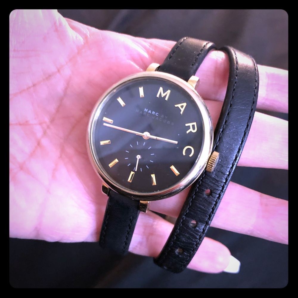 Marc by Marc Jacobs Double Wrap Leather Watch